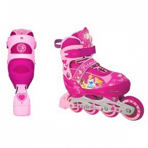 Ролики раздвижные с алюминиевой рамой, размер 30-33, дизайн Принцессы (Shantou, PRS(30-33)Asim)